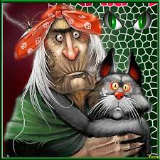 Кот Баюн у Яги на даче