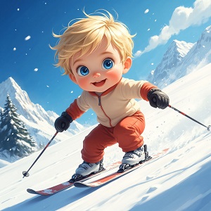 На горных лыжах в Альпах