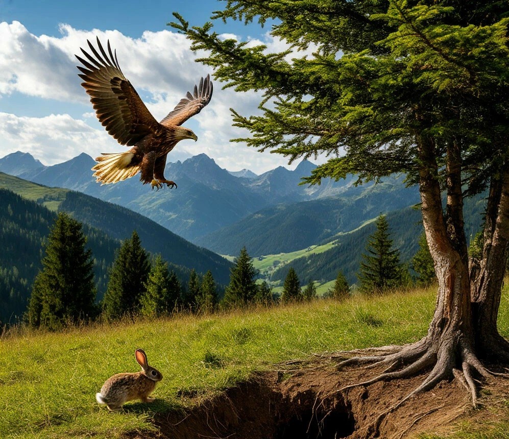 ЯС о хищной птице и ЯС о зайцах