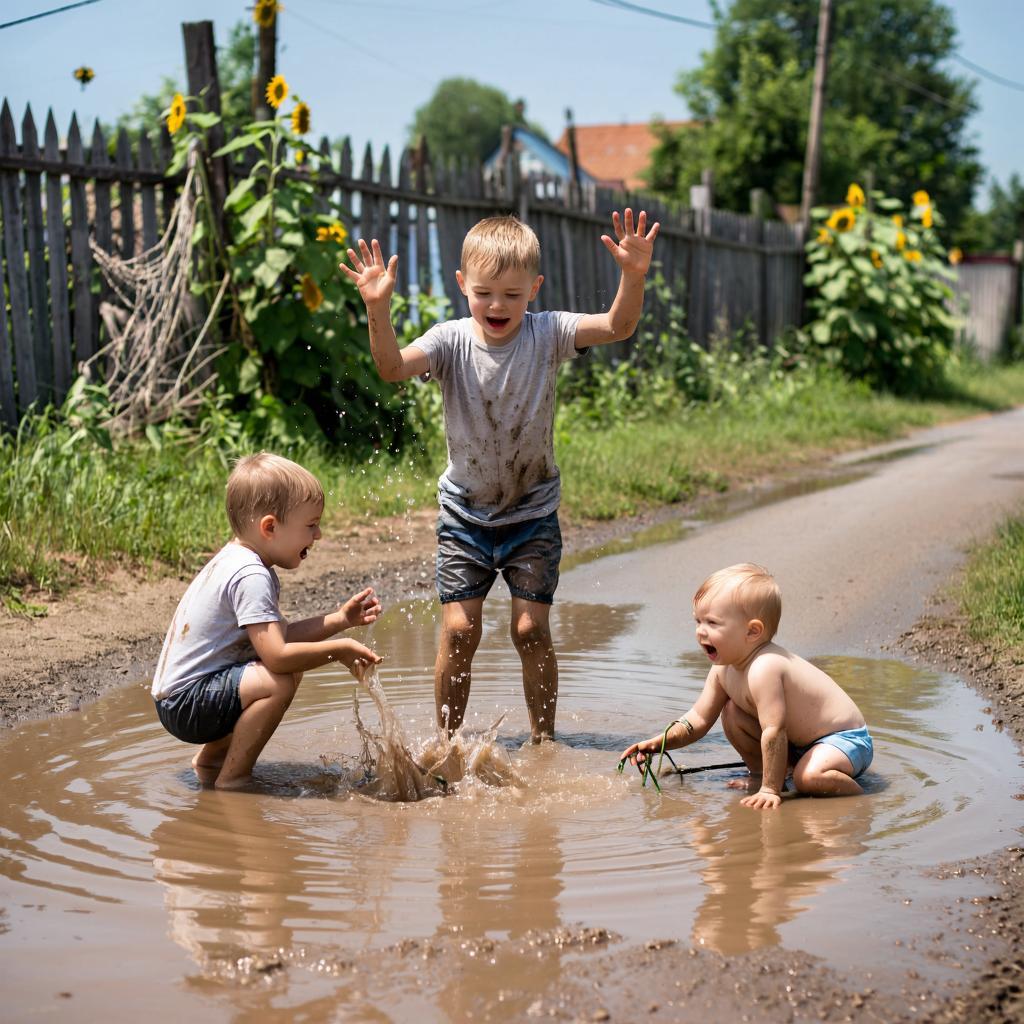 С неба льётся тёплый дождик