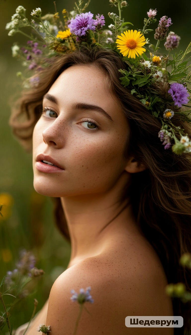 В ее волосы вплетены были травы...