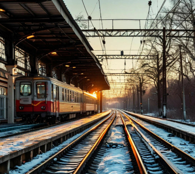 Утро на подмосковной платформе