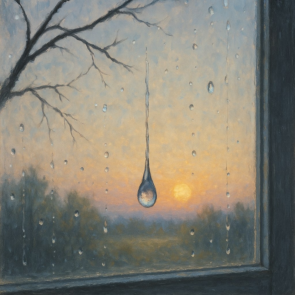 Утро учит нас в дождинке