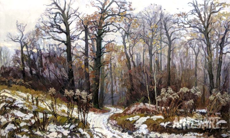 Все краски осень поздняя сняла