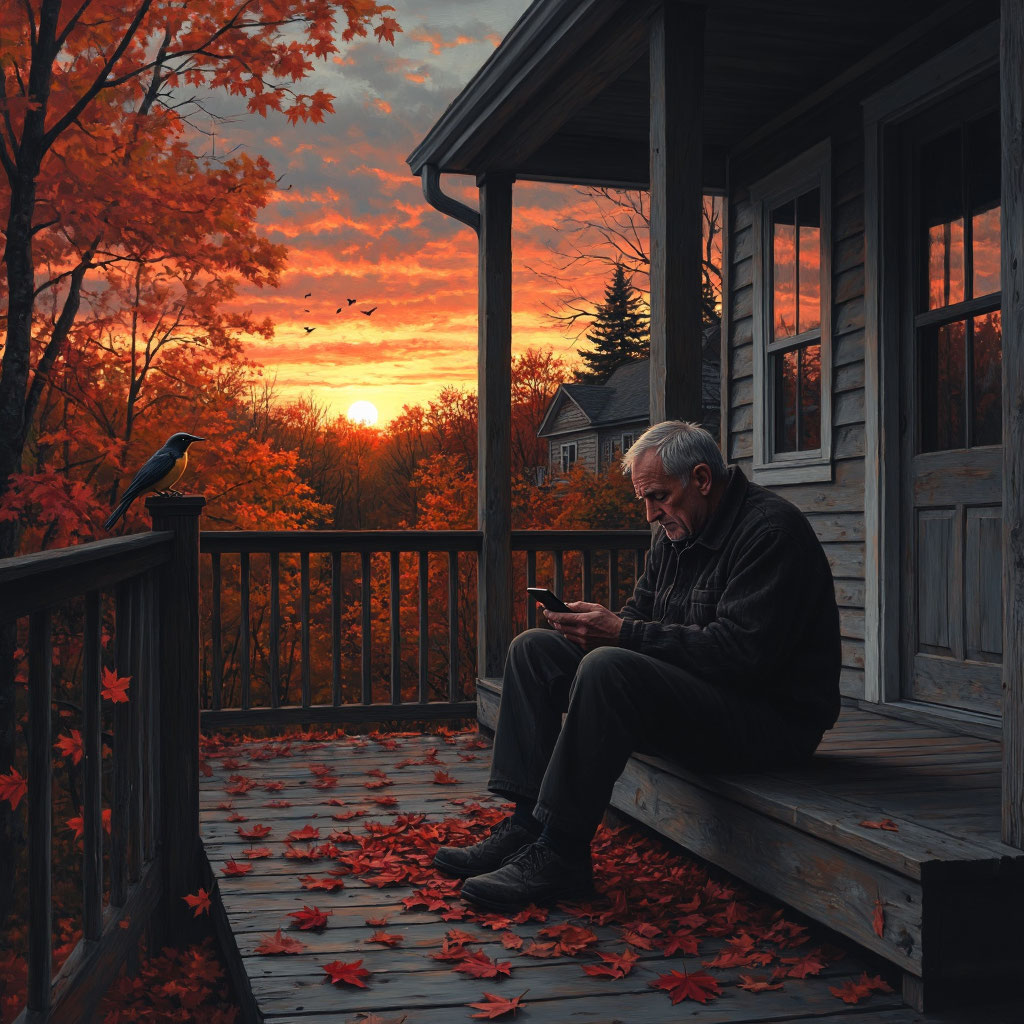 Осень алым листком опустилась к ногам...