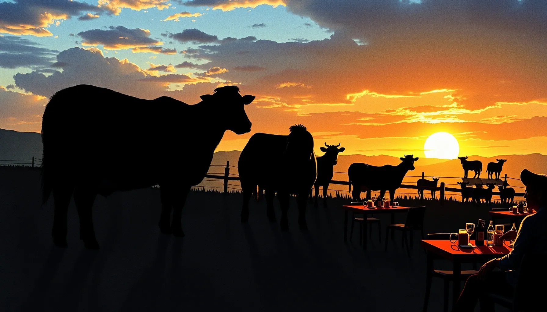 Стейк с кровью