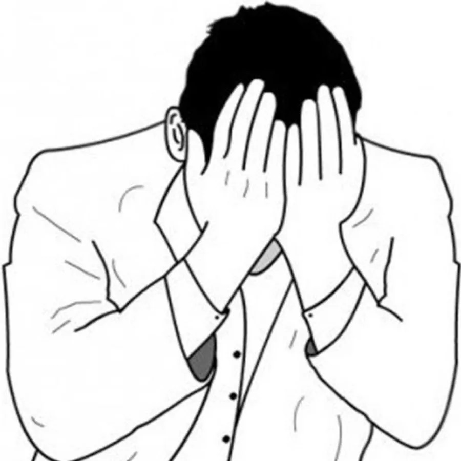 Закрыв лицо...