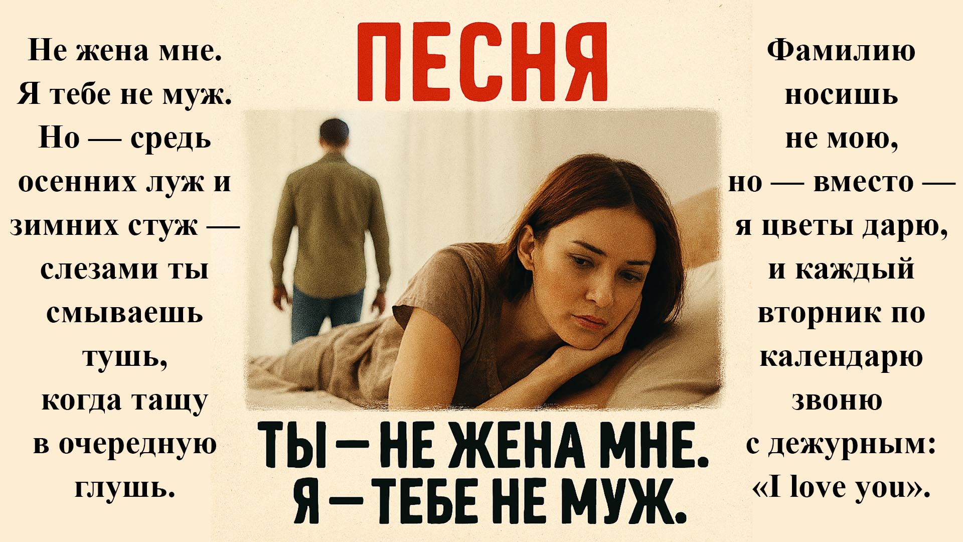 Ты не жена мне. Я тебе не муж