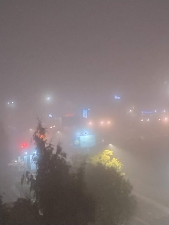 Туман укутал город мой любимый