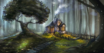 В глухом лесу избушка есть