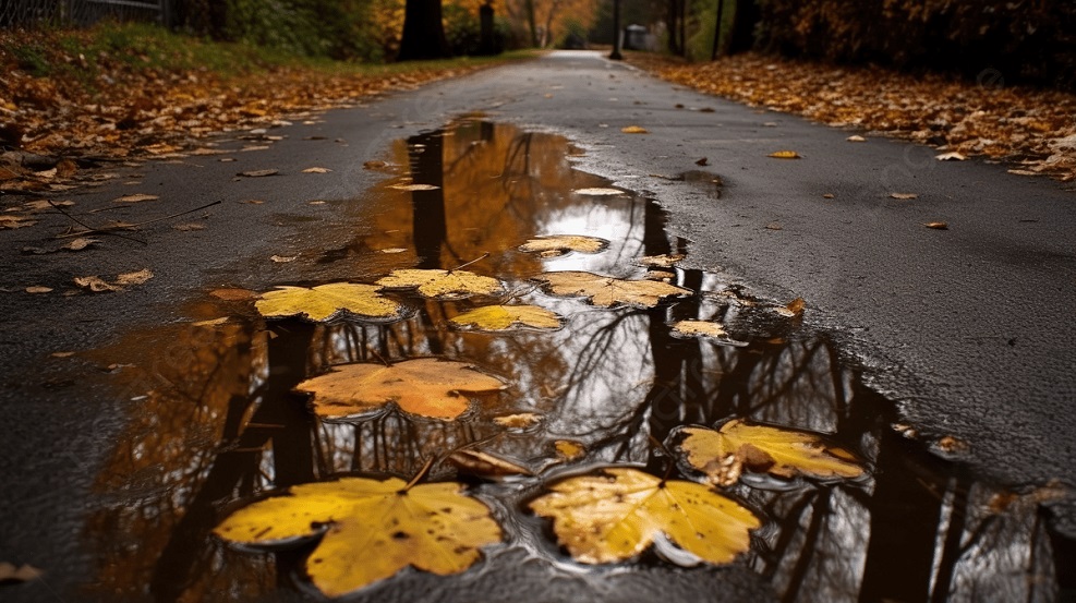 Стекает в лужи...