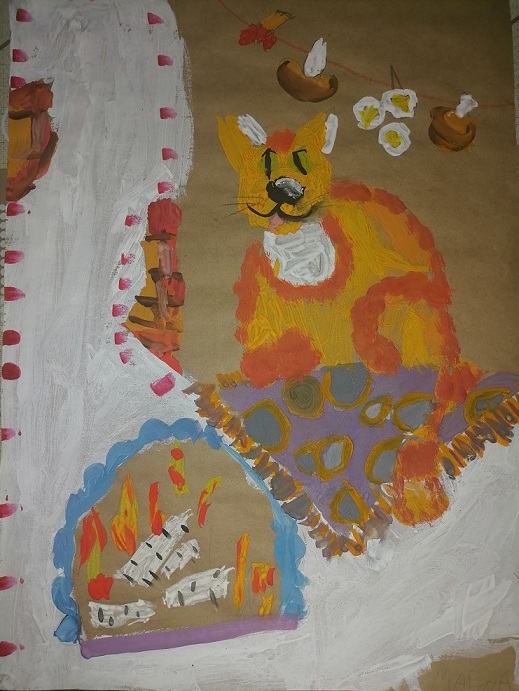 Кот Семен на печке