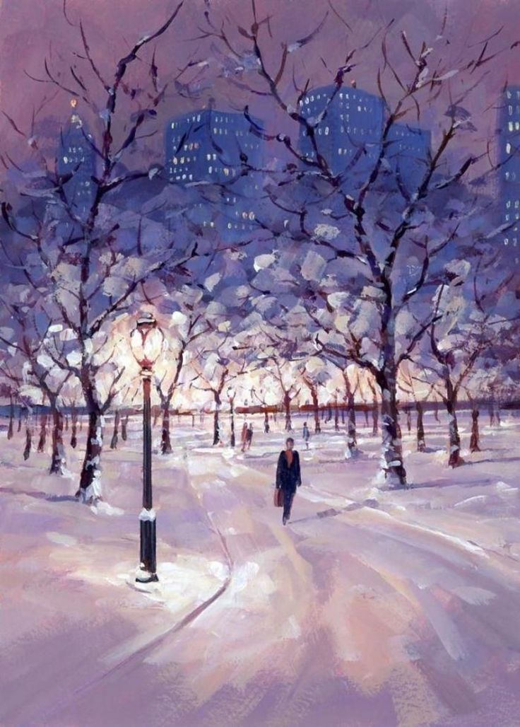 Припорошило город снегом...