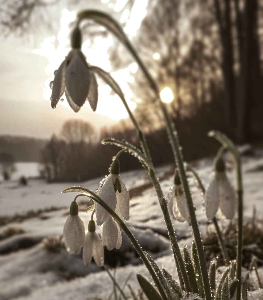 Spring snowdrops