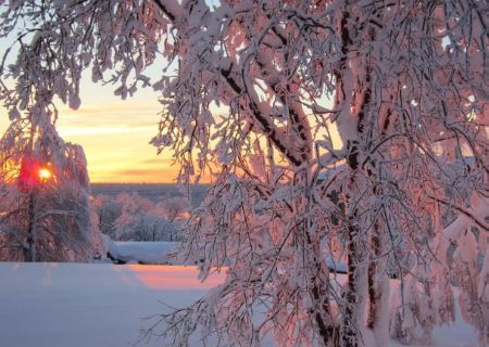 Выпал снег. вольный перевод