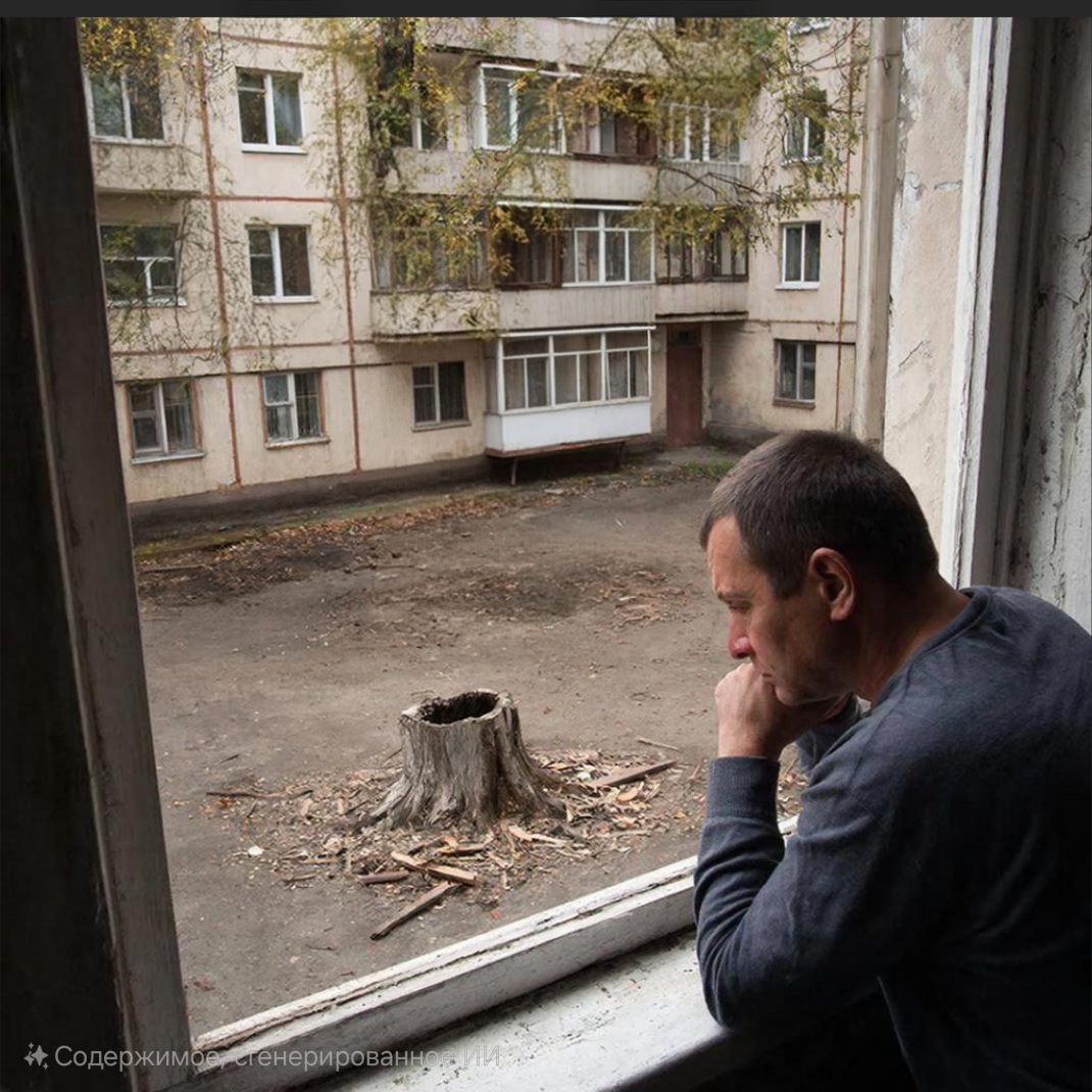 Срубленный тополь