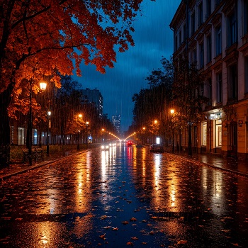 Всю ночь осеннюю лил дождь...