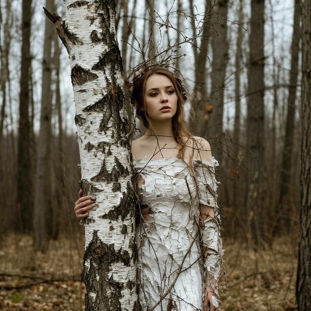 Я прижмусь к берёзе