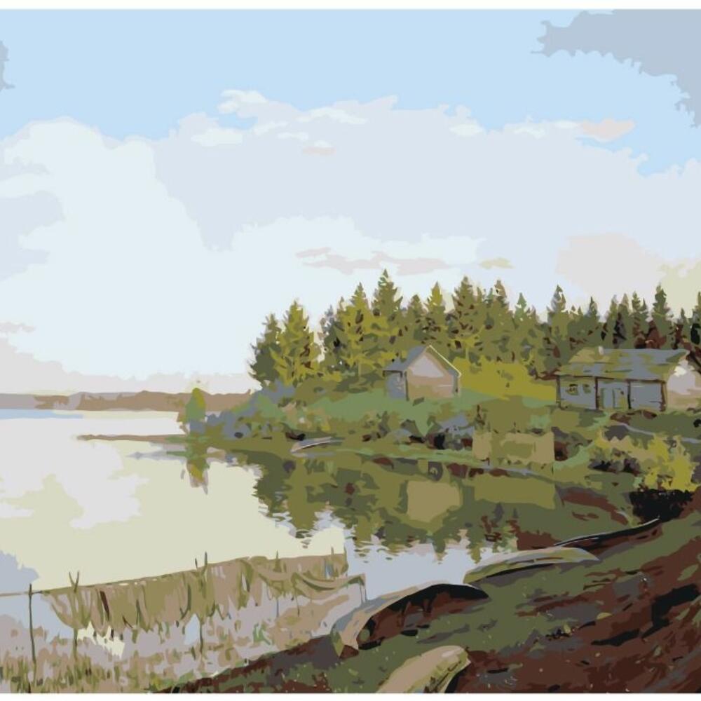 Картина Левитана На озере