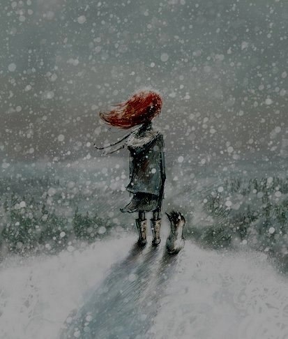 Рисунок за окном неброский