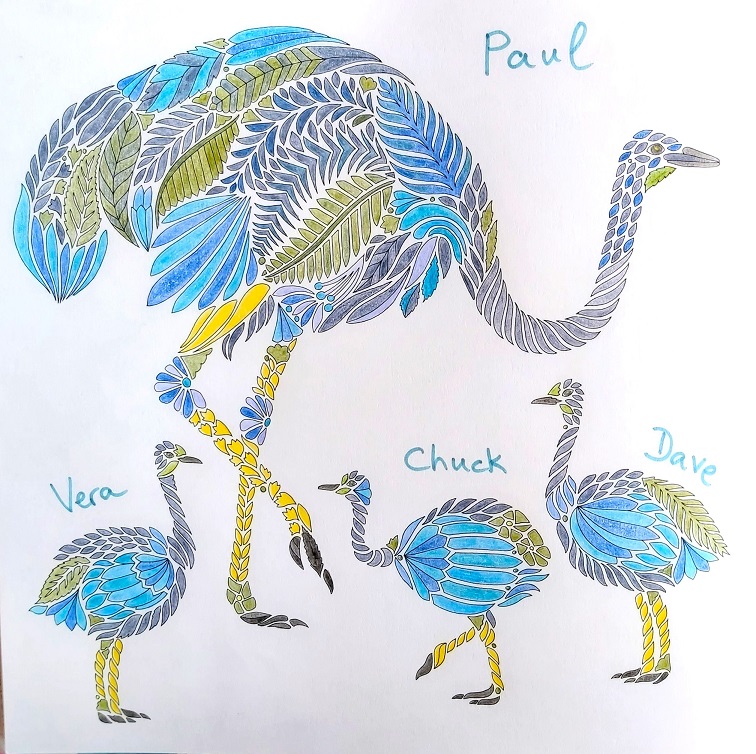 just like an emu